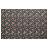 Orangefarbene Schmetterlinge und Blume Stoff (Fat Quarter (45,7 x 55,9 cm))