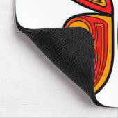 Orangefarbene Schmetterlingsdarstellung Mousepad (Ecke)