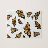 Orangefarbene Schmetterlingswelt Puzzle (Horizontal)