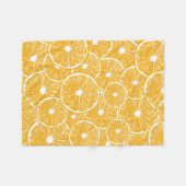 Orangefarbene Schnittmuster Fleecedecke (Vorderseite (Horizontal))