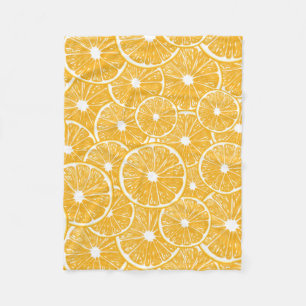 Orangefarbene Schnittmuster Fleecedecke