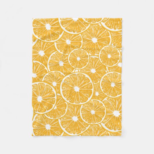 Orangefarbene Schnittmuster Fleecedecke (Vorderseite)