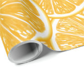 Orangefarbene Schnittmuster Geschenkpapier (Rolleneckpunkt)