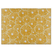 Orangefarbene Schnittmuster Schneidebrett (Vorderseite)