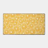 Orangefarbene Schnittmuster Schreibtischunterlage (Vorderseite)