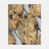 Orangefarbene Schokolade Chip Cookies Fleecedecke (Vorderseite)
