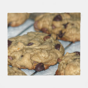 Orangefarbene Schokolade Chip Cookies Fleecedecke