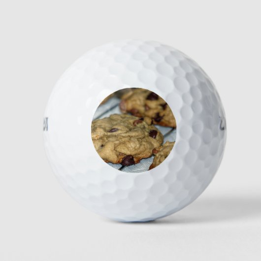 Orangefarbene Schokolade Chip Cookies Golfball (Vorderseite)