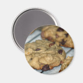 Orangefarbene Schokolade Chip Cookies Magnet (Vorderseite/Rückseite)