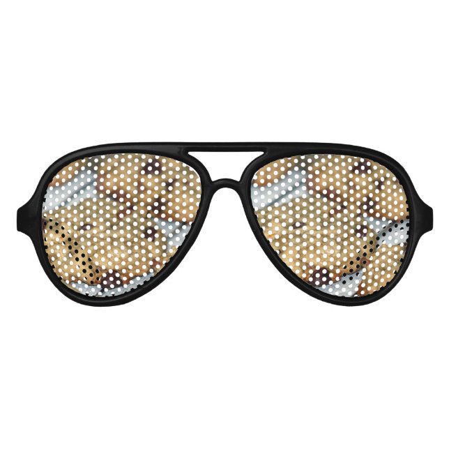Orangefarbene Schokolade Chip Cookies Sonnenbrille (Vorderseite)
