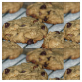 Orangefarbene Schokolade Chip Cookies Stoff (Nahaufnahme)