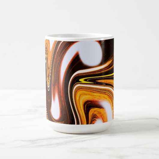 Orangefarbene Schokolade Kaffeetasse (Mittel)