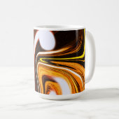 Orangefarbene Schokolade Kaffeetasse (VorderseiteRechts)