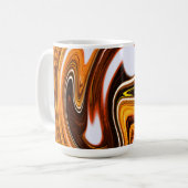 Orangefarbene Schokolade Kaffeetasse (Vorderseite Links)
