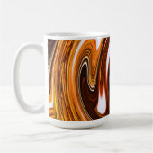 Orangefarbene Schokolade Kaffeetasse (Links)