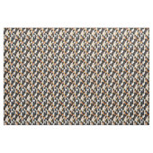 Orangefarbene Schwarz-weiße Katzen Stoff (Fat Quarter (45,7 x 55,9 cm))
