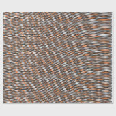 Orangefarbene Schwarz-weiße Moiré-Streifen - Abstr Geschenkpapier (Flach)