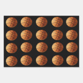 Orangefarbene schwarze Basketbälle, Blätter für Ge (Vorderseite 3)