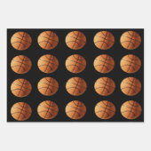 Orangefarbene schwarze Basketbälle, Blätter für Ge (Vorderseite)