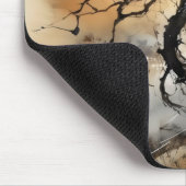 Orangefarbene schwarze Baumfarbe Mousepad (Ecke)