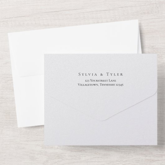 Orangefarbene Schwarze Hochzeit in einer Einladung (Rückseite)