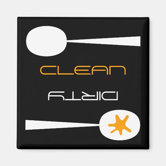 Orangefarbene, schwarze und weiße, saubere oder dr magnet (Vorne)