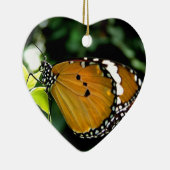 Orangefarbene, schwarze und weiße Schmetterlinge a Keramikornament (Rechts)