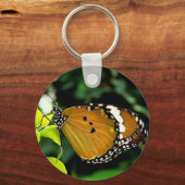 Orangefarbene, schwarze und weiße Schmetterlinge a Schlüsselanhänger (Vorderseite)