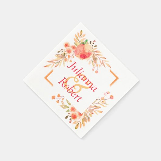 Orangefarbene Servietten (Ecke)