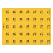 Orangefarbene Silhouette Tischdecke (Vorderseite (Horizontal))