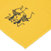 Orangefarbene Silhouette Tischdecke (Schrägansicht)