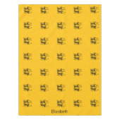 Orangefarbene Silhouette Tischdecke (Vorderseite)