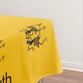 Orangefarbene Silhouette Tischdecke (Beispiel)