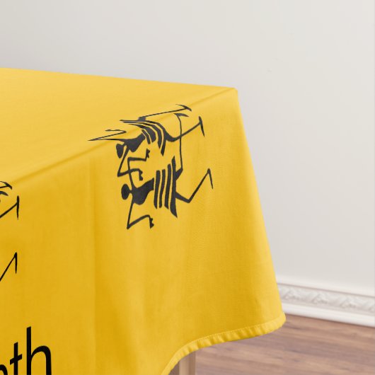 Orangefarbene Silhouette Tischdecke (Beispiel)