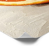 Orangefarbene Slice - Stillistische Stillleben Kun Poster (Ecke)