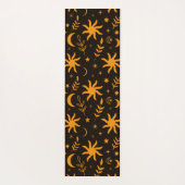 Orangefarbene Sonne und Individuelle Name Yogamatte (Rückseite)