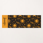 Orangefarbene Sonne und Individuelle Name Yogamatte (Vorderseite (Horizontal))