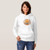 Orangefarbene Sonne und Mond Hoodie (Vorne ganz)