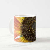 Orangefarbene Sonnenblume Tasse (Vorderseite Links)