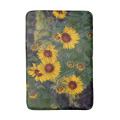 Orangefarbene Sonnenblumen, Blumenfotografie Badematte (Vorderseite Vertikal)