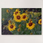 Orangefarbene Sonnenblumen - Helles Summer Foto Puzzle (Horizontal)