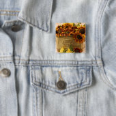 Orangefarbene Sonnenblumen im Körbchen Button (Beispiel)