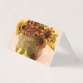 Orangefarbene Sonnenblumen in Körbchen (Vorderseite)