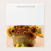 Orangefarbene Sonnenblumen in Körbchen (Außenseite Aufgefaltet)