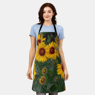 Orangefarbene Sonnenblumen: Lebhafte Blüten Schürze