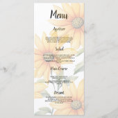 Orangefarbene Sonnenblumen Sommerblumen Hochzeitsm Programm (Vorderseite)