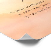 Orangefarbene Sonnendecke 9 Mimosa Bar Sign Poster (Ecke)