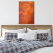 Orangefarbene Sonnenuntergangswolken Gestrickte Ca Leinwanddruck (Insitu (Schlafzimmer))
