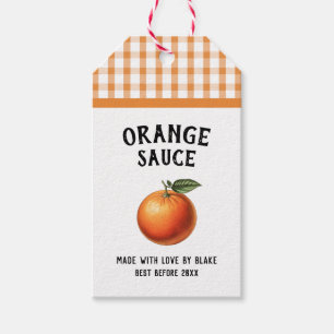 Orangefarbene Soße Bewahren Geschenkanhänger
