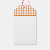 Orangefarbene Soße Bewahren Geschenkanhänger (Rückseite)